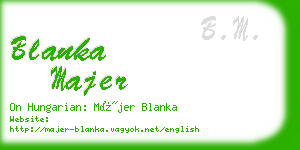 blanka majer business card